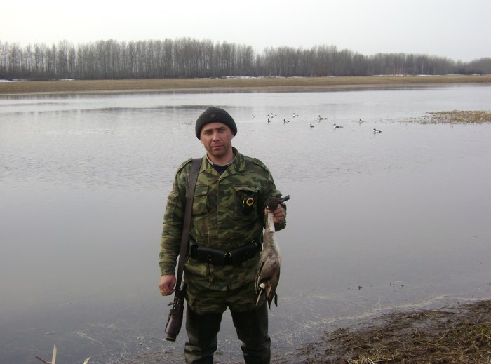 в процессе охоты