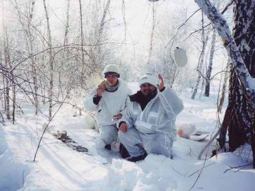 Обед приготовленый на лыже