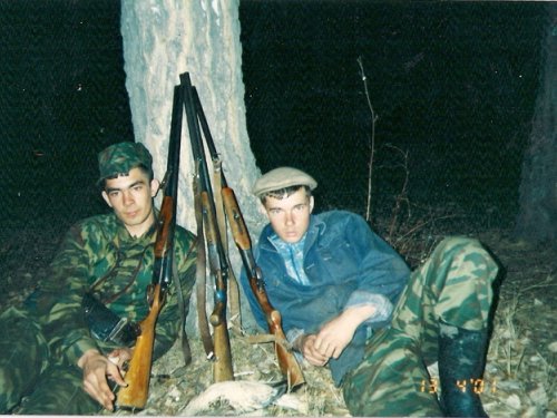 с другом и уткой , я слева 2001 г