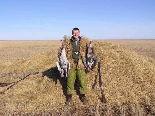 4.10.09. Мой первый дуплет и первый серый гусь