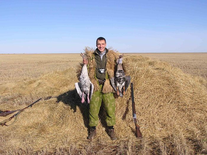 4.10.09. Мой первый дуплет и первый серый гусь