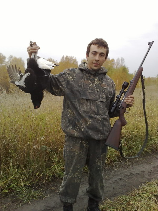 Первый тетерев моего сына.