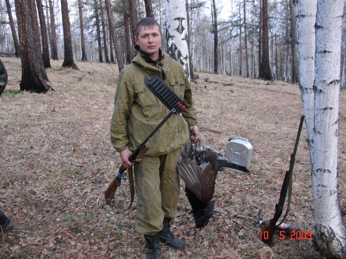 на глухарином току!