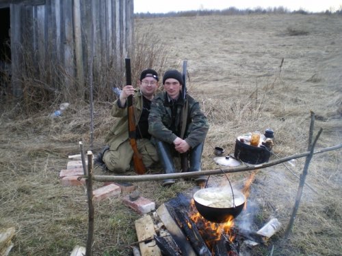 Перед тягой... уха из щучек...