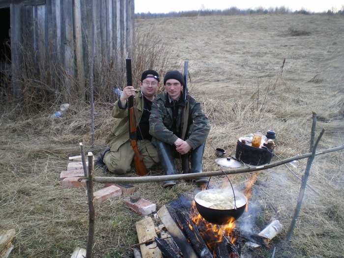 Перед тягой... уха из щучек...