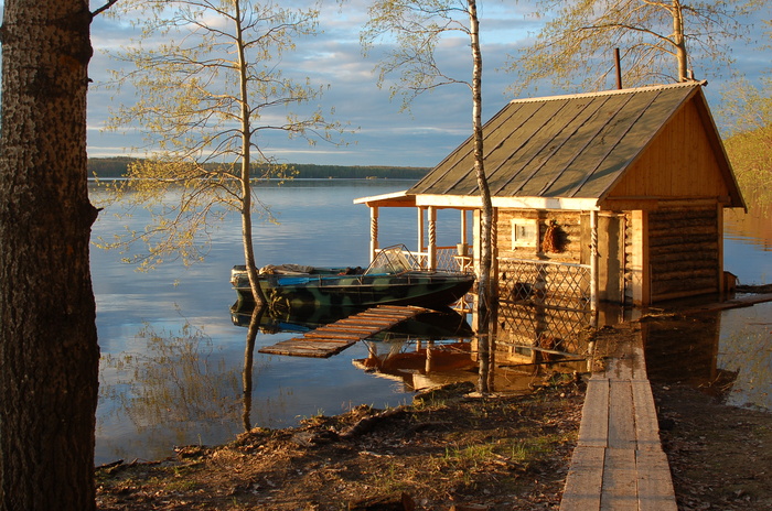 на баньке
