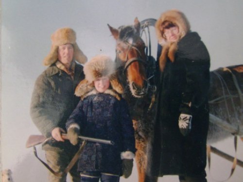 Семьей на охоте 1998г.декабрь.