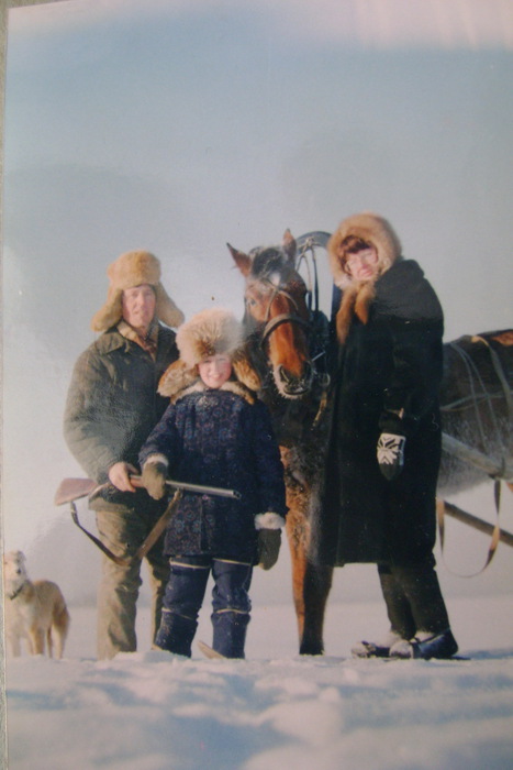 Семьей на охоте 1998г.декабрь.