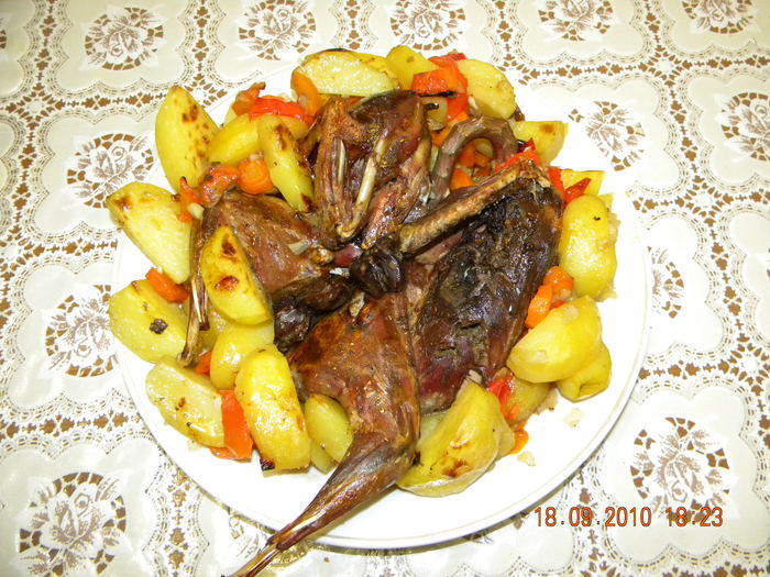 Косач с овощами запеченый в духовке.