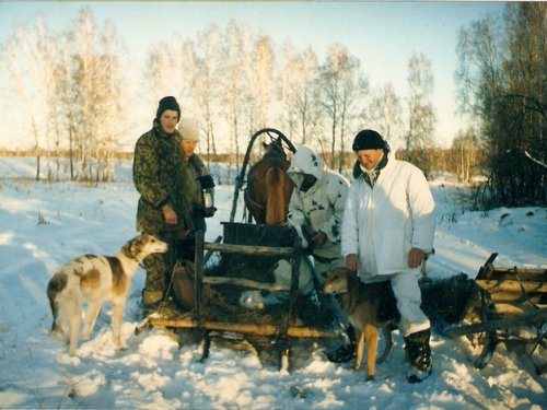 на охоте