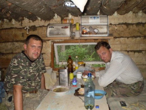 в избе