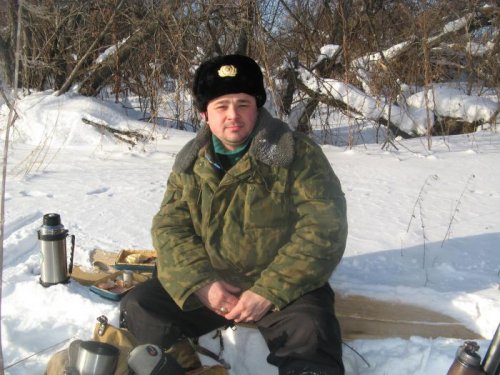 на привале