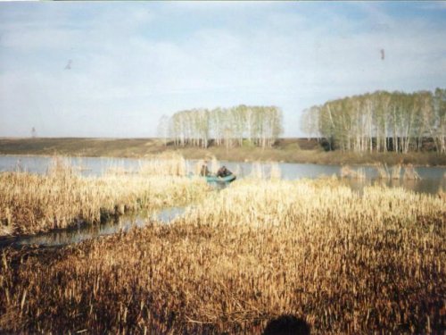 на лодке