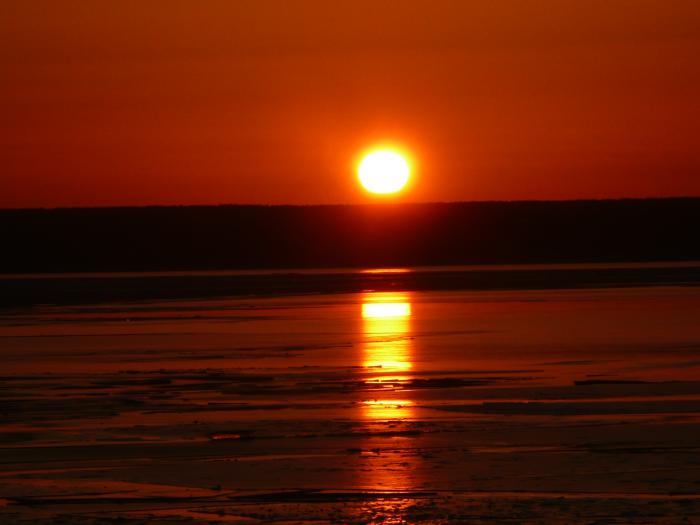закат на нашем водохронилище
