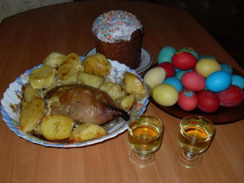 селезень, приготовленный в рукаве