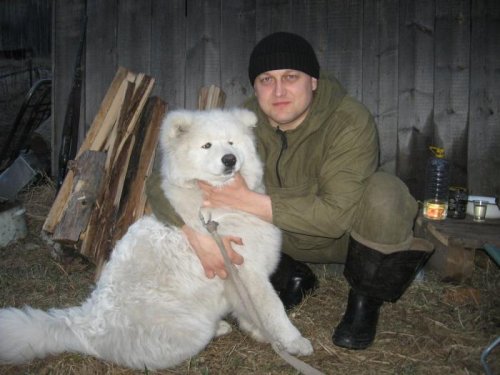 C 6-ти месячным щенком..)))))
