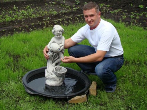 на даче