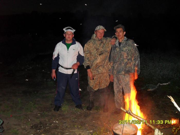 В процессе приготовления ухи!