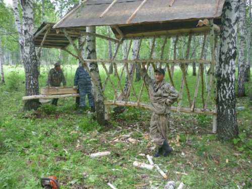 Поставили новую кормушку,солонец