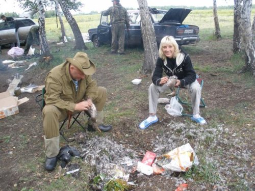 Впервые на охоте ... (справа) :-)