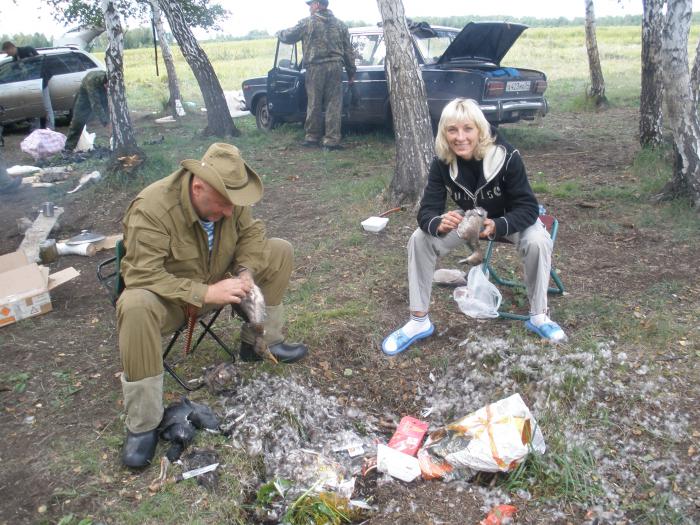 Впервые на охоте ... (справа) :-)