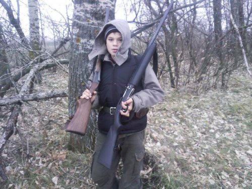 На охоте с отцом