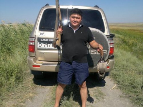Одна дробинк только в голову попала