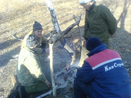 охотники на привале