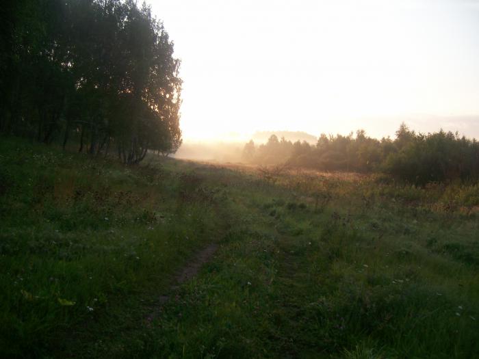 Восход солнца (конец июля)