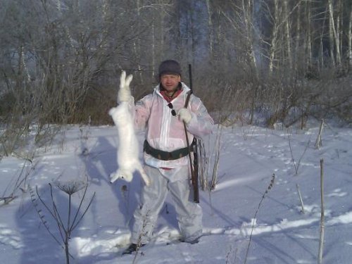 Первый выезд и первый зайчишка в 2012 году.