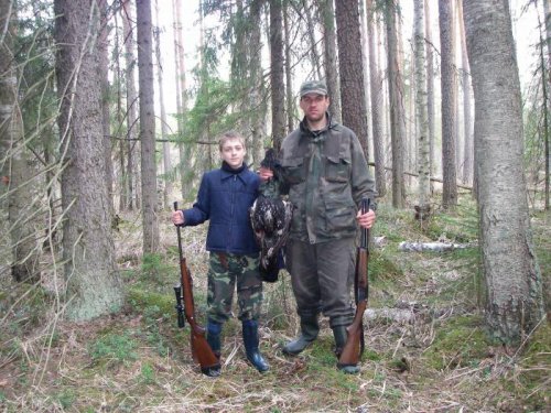 Первый глухарь сына!!!