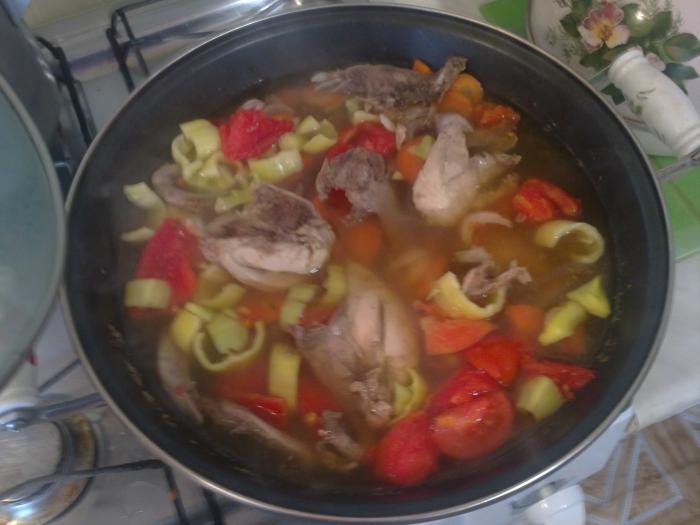 Рябчики с овощами.))))))