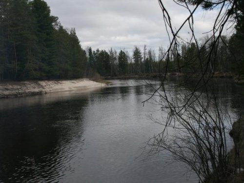 Мрачная,но красивая река....
