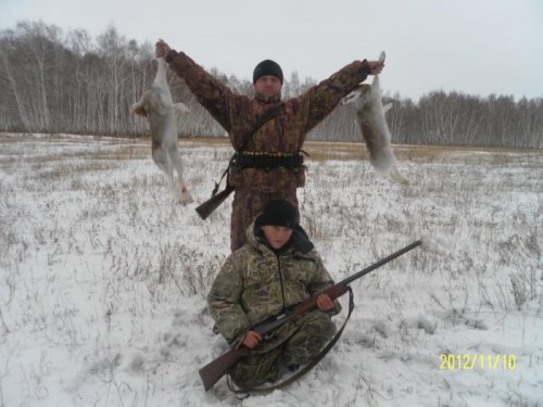 На охоте с будующим охотником!!!  Удачно!!!!!!