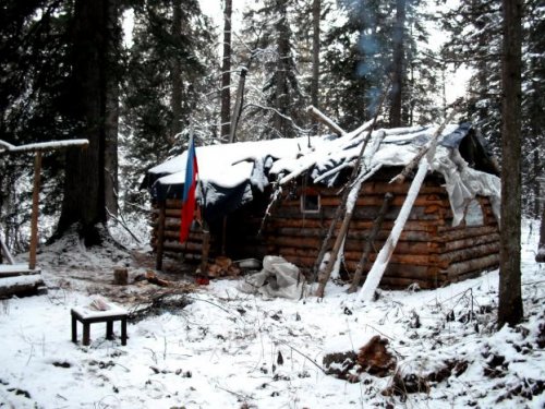 Изба с баней под одной крышей