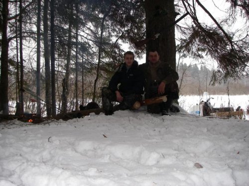 Знакомлю сына с местами,для охоты.