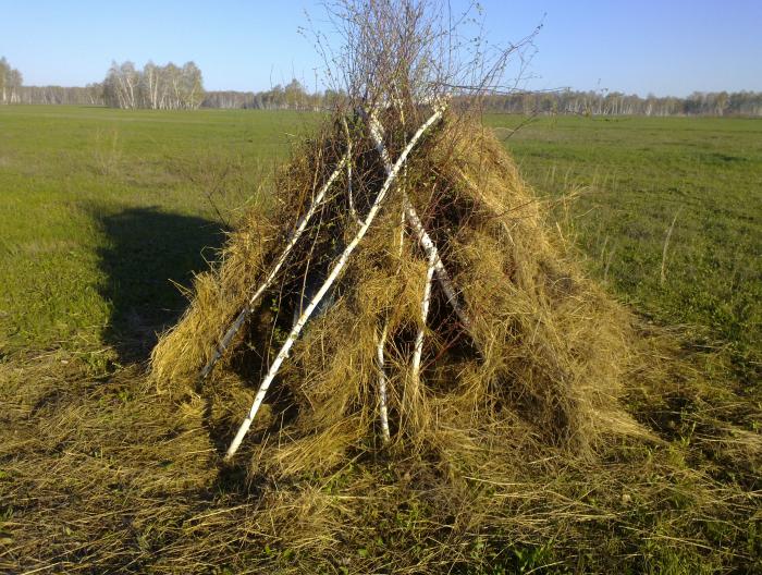 Шалашик на току