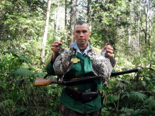Сразу два на манок прилетели.