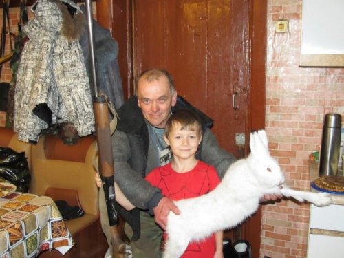 Я с внучком Сашей.