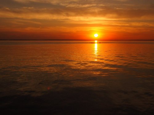 Закат на Обском море