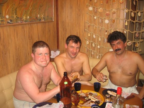 В баньке!