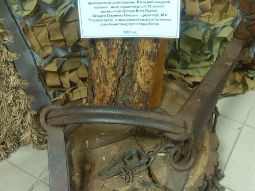 Кованный капкан на медведя и марала.