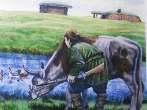 Старинный способ скрадывания уток и гусей