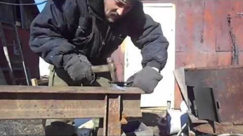 Ковка ножа из напильника.Orc technology:)