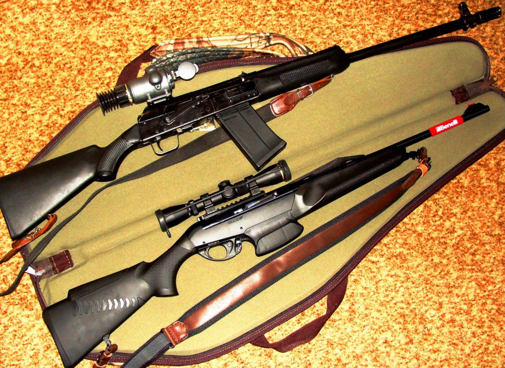 "Benelli Argo" Е Комфорт, 308 Win.  (г.в. 2014). "Сайга-12" 680мм. (г.в.2009)