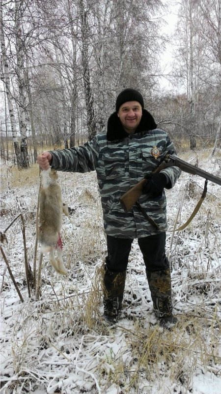 Неожиданно вышел на меня зайчишка