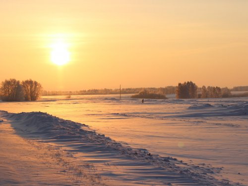 Утро на охоте в начале нового 2015 года.