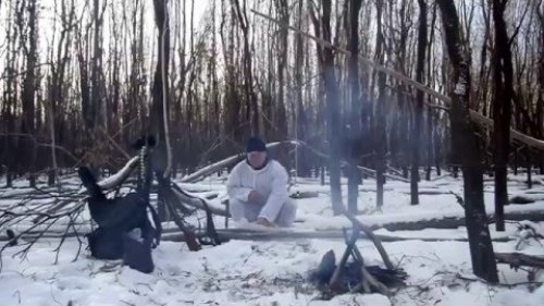 Завтрак на привале перед охотой