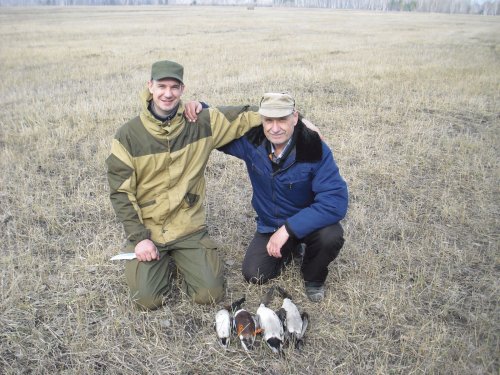 Первые трофеи сына.
