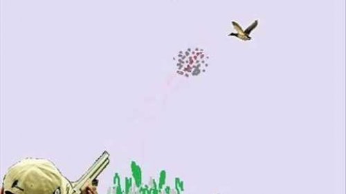 Aiming and shooting at a moving target. How to lead ducks. Shooting ducks
